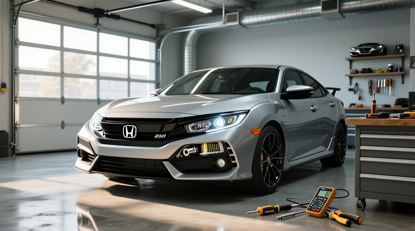 2021 honda civic headlight bulb guide