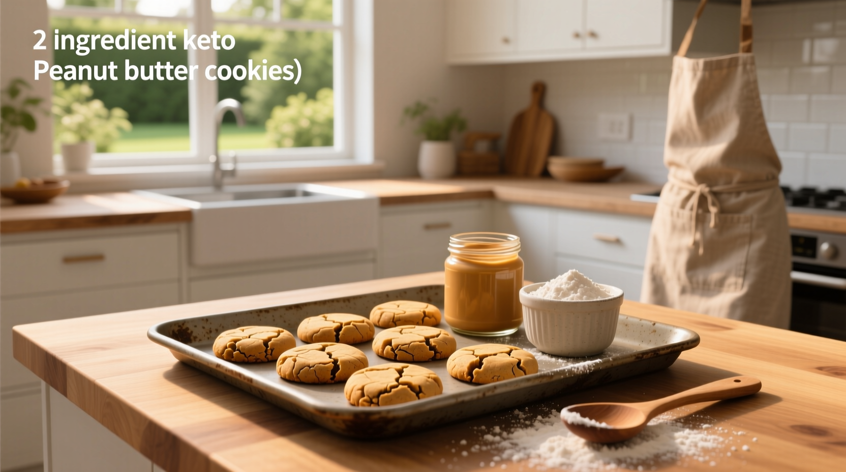 2 ingredient keto peanut butter cookies