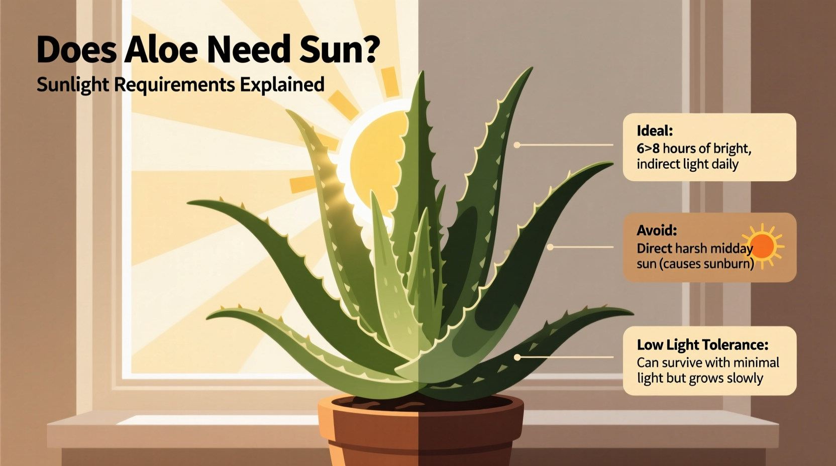 does aloe need sun