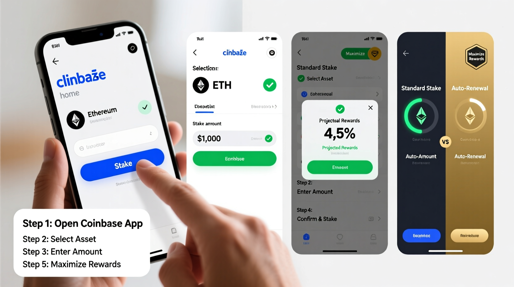 a step by step guide to staking cryptocurrency on coinbase for maximum rewards