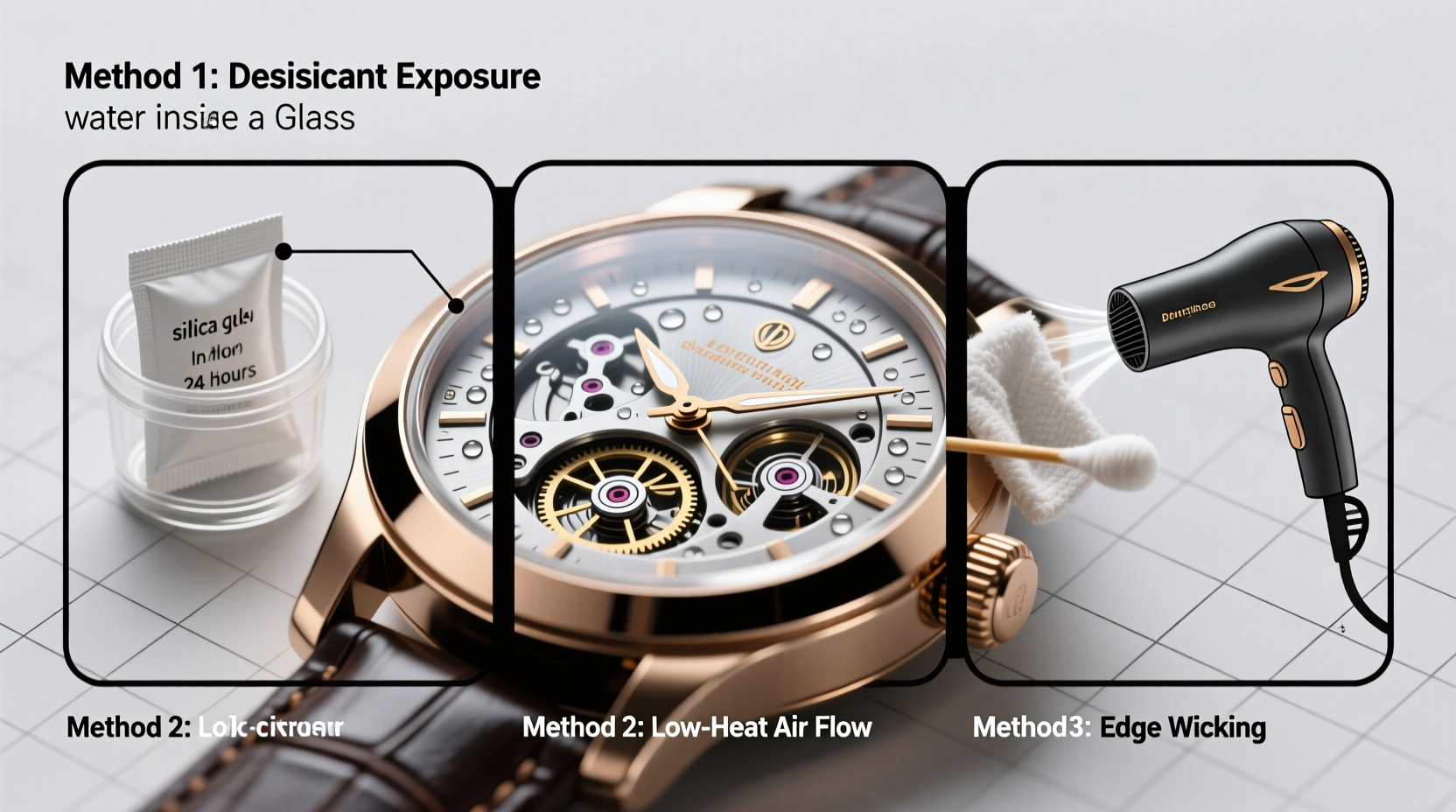 effective methods to safely remove water from inside your watch glass