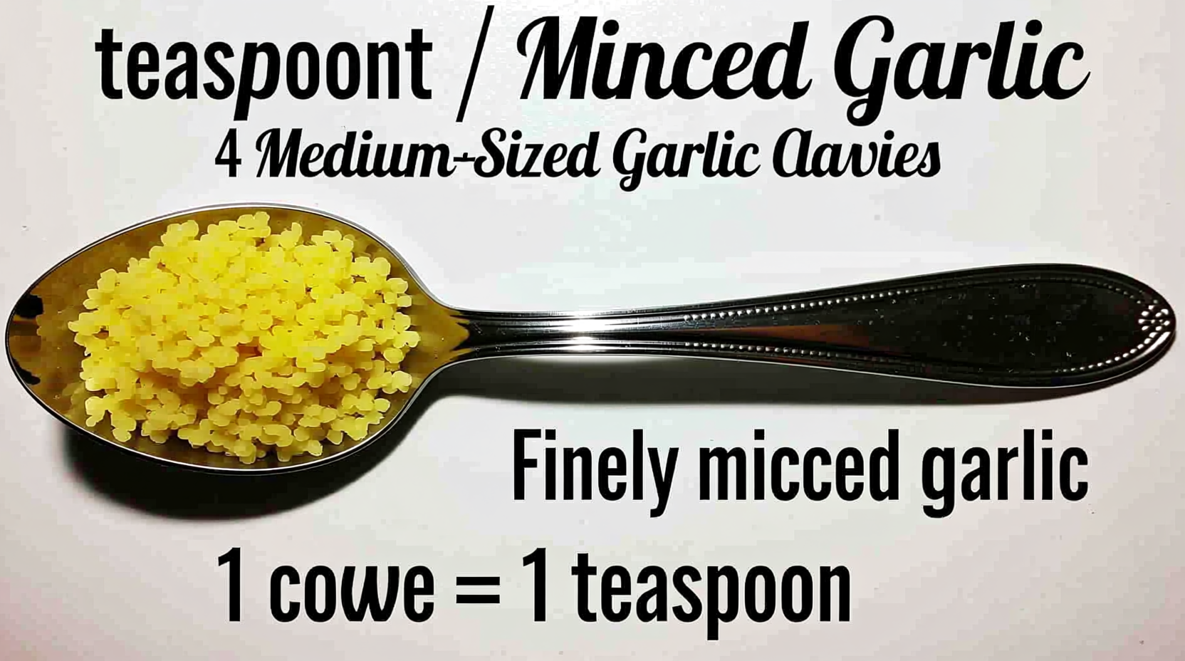 how many teaspoons in 4 garlic cloves