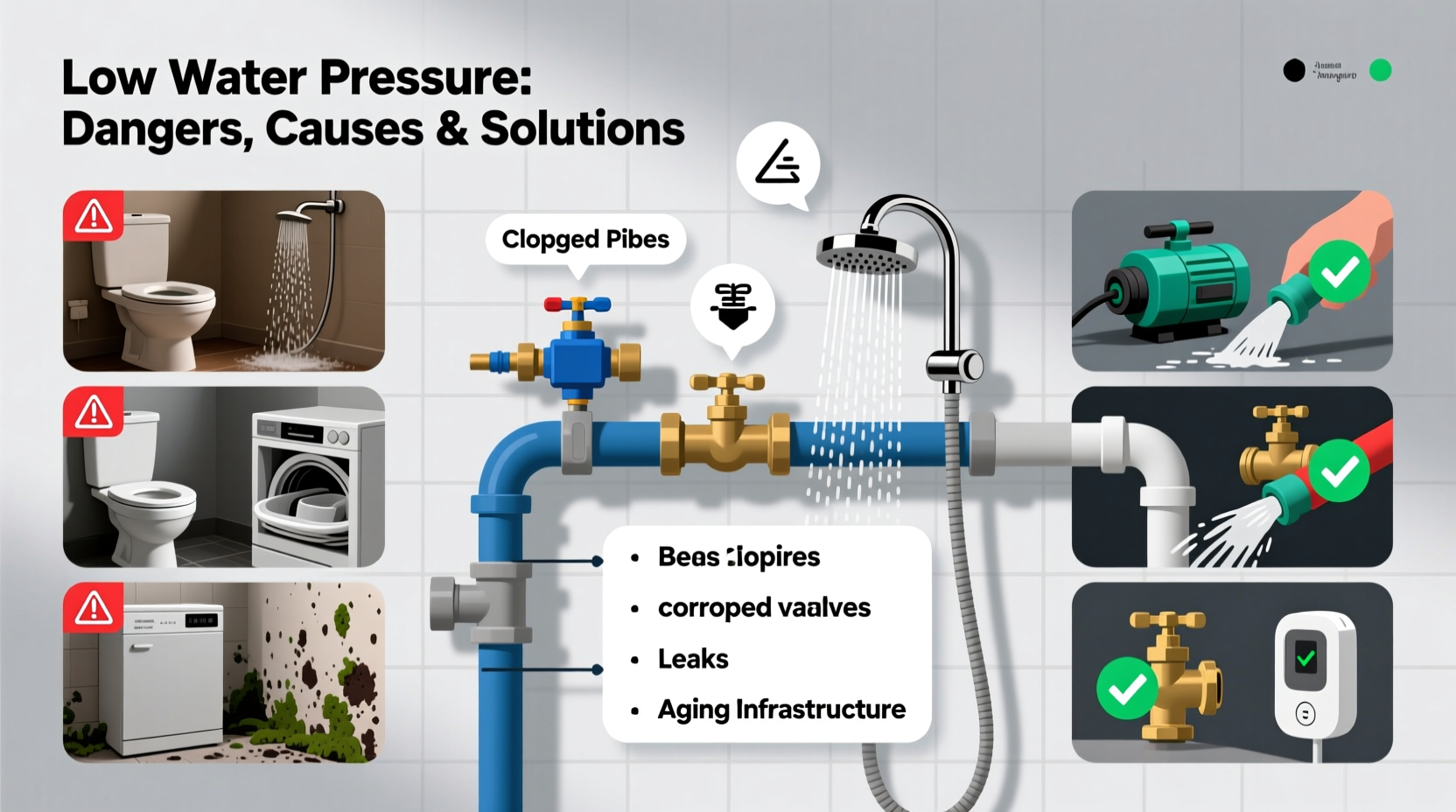 why is low water pressure dangerous causes solutions
