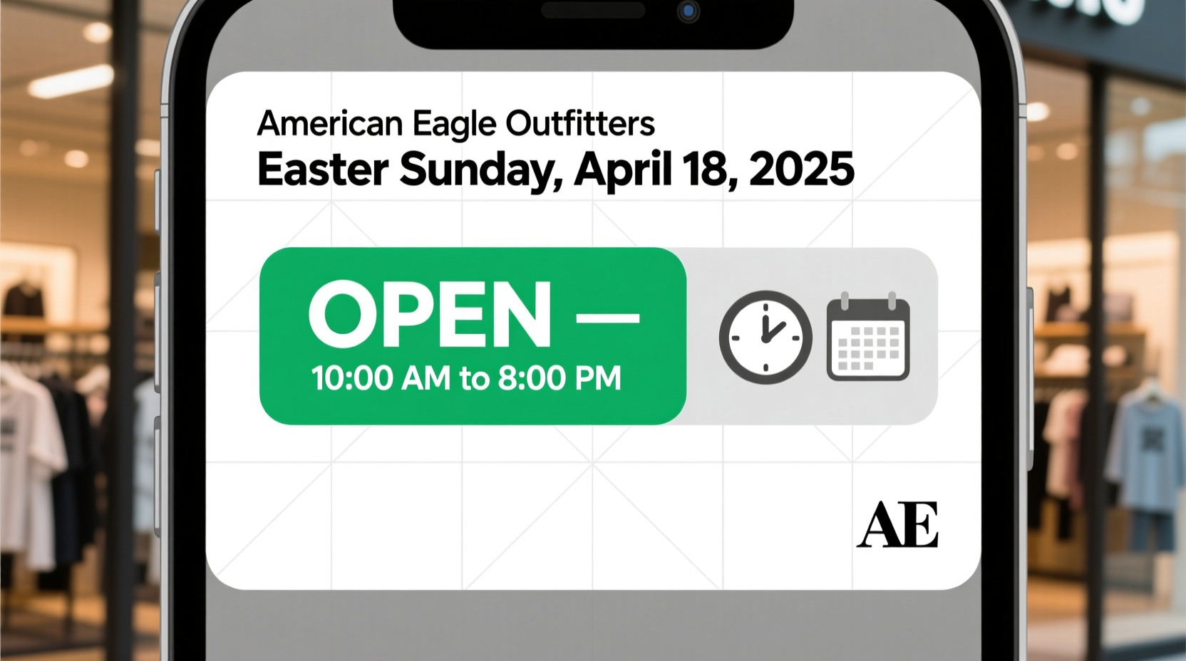 is american eagle open on easter