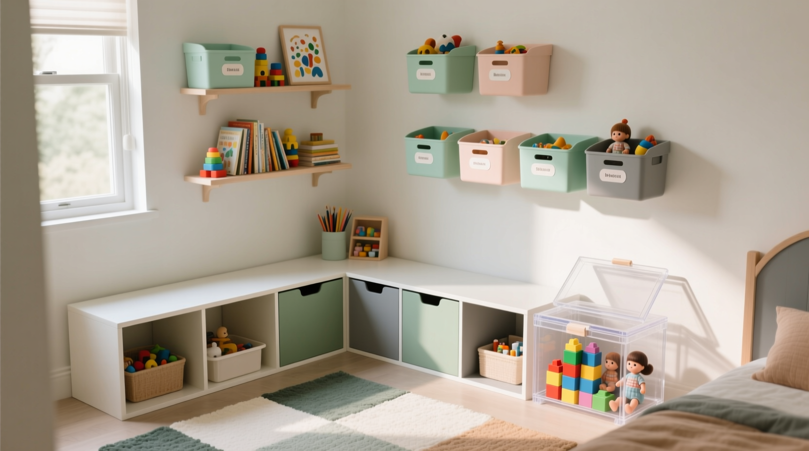 storage solutions to eliminate kids clutter