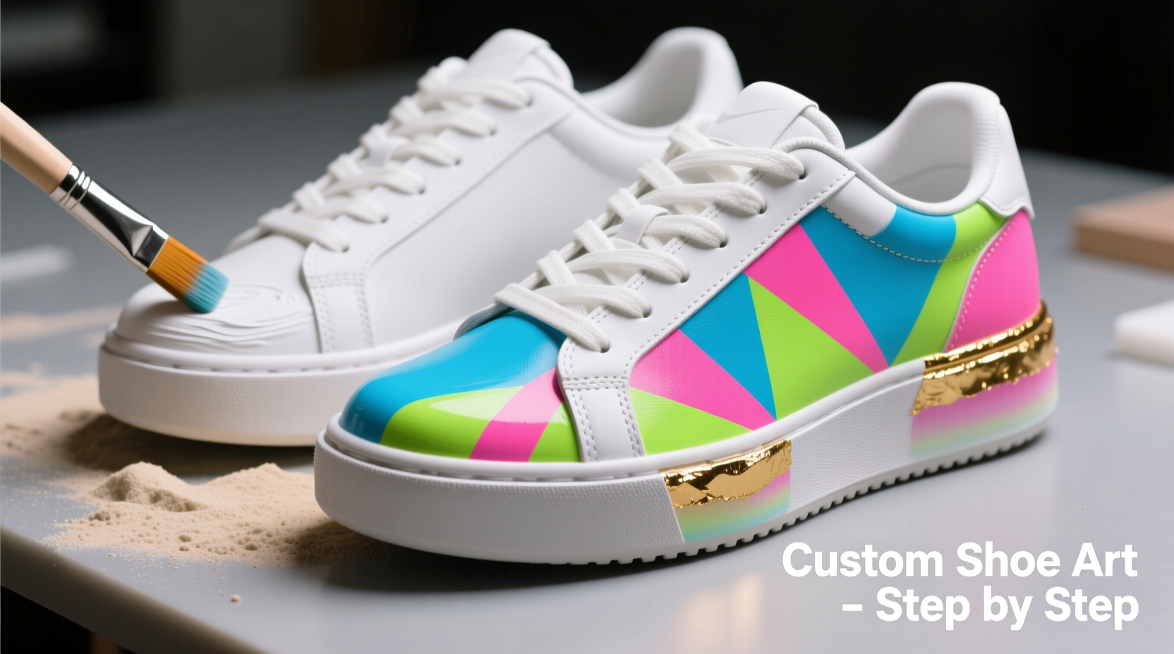 step by step guide to painting shoe platforms for a custom look