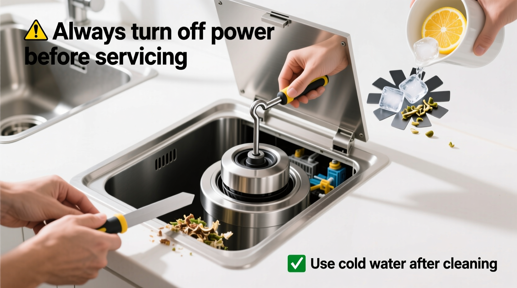 expert tips for safely fixing a clogged garbage disposal at home