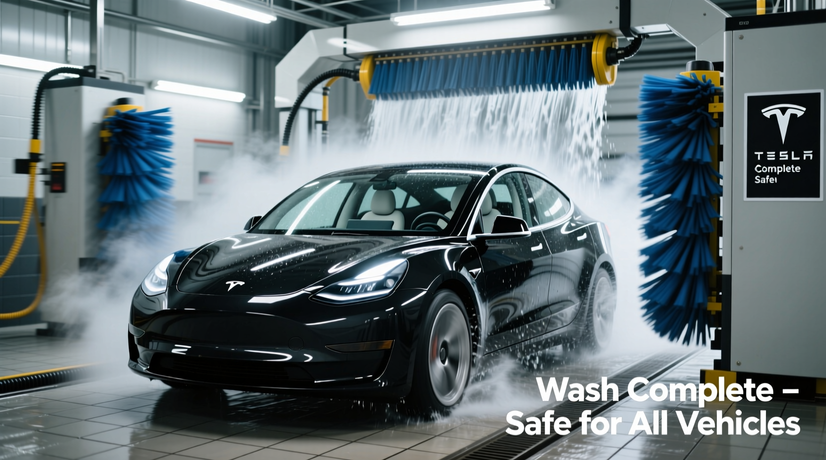 can a tesla go through a car wash