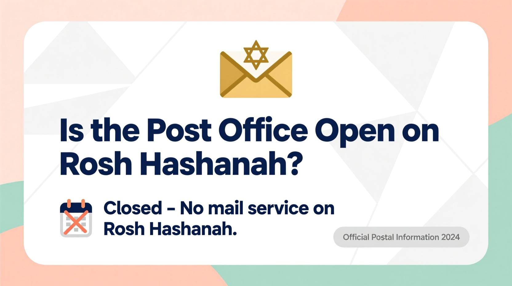 is the post office open on rosh hashanah