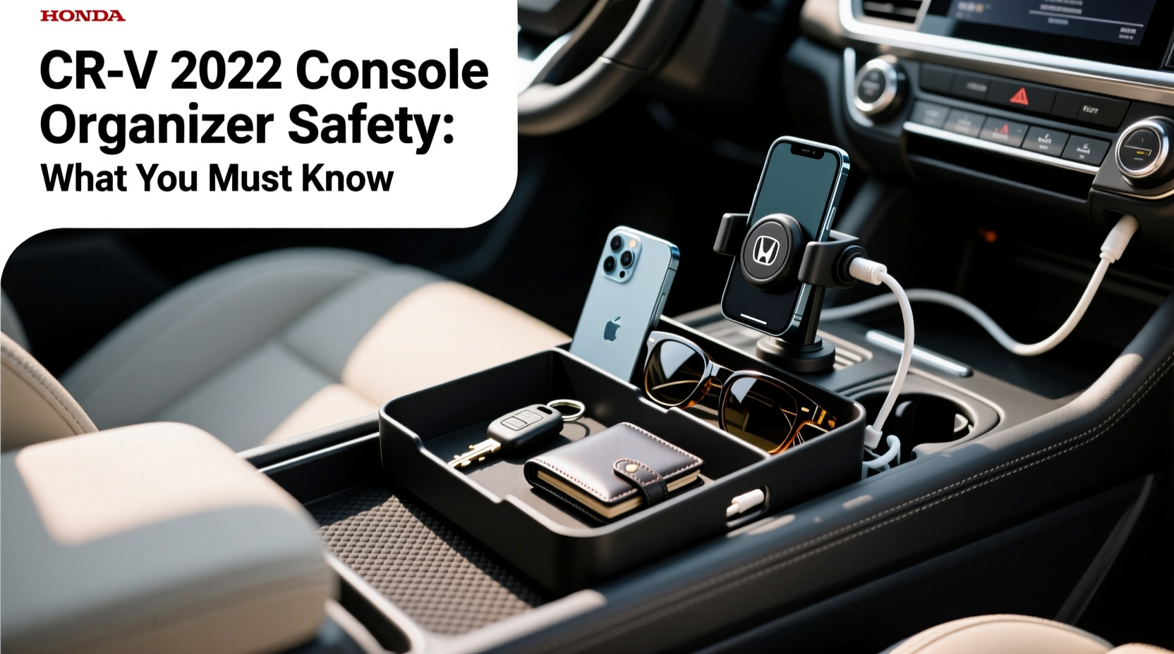 crv 2022 console organizer safety