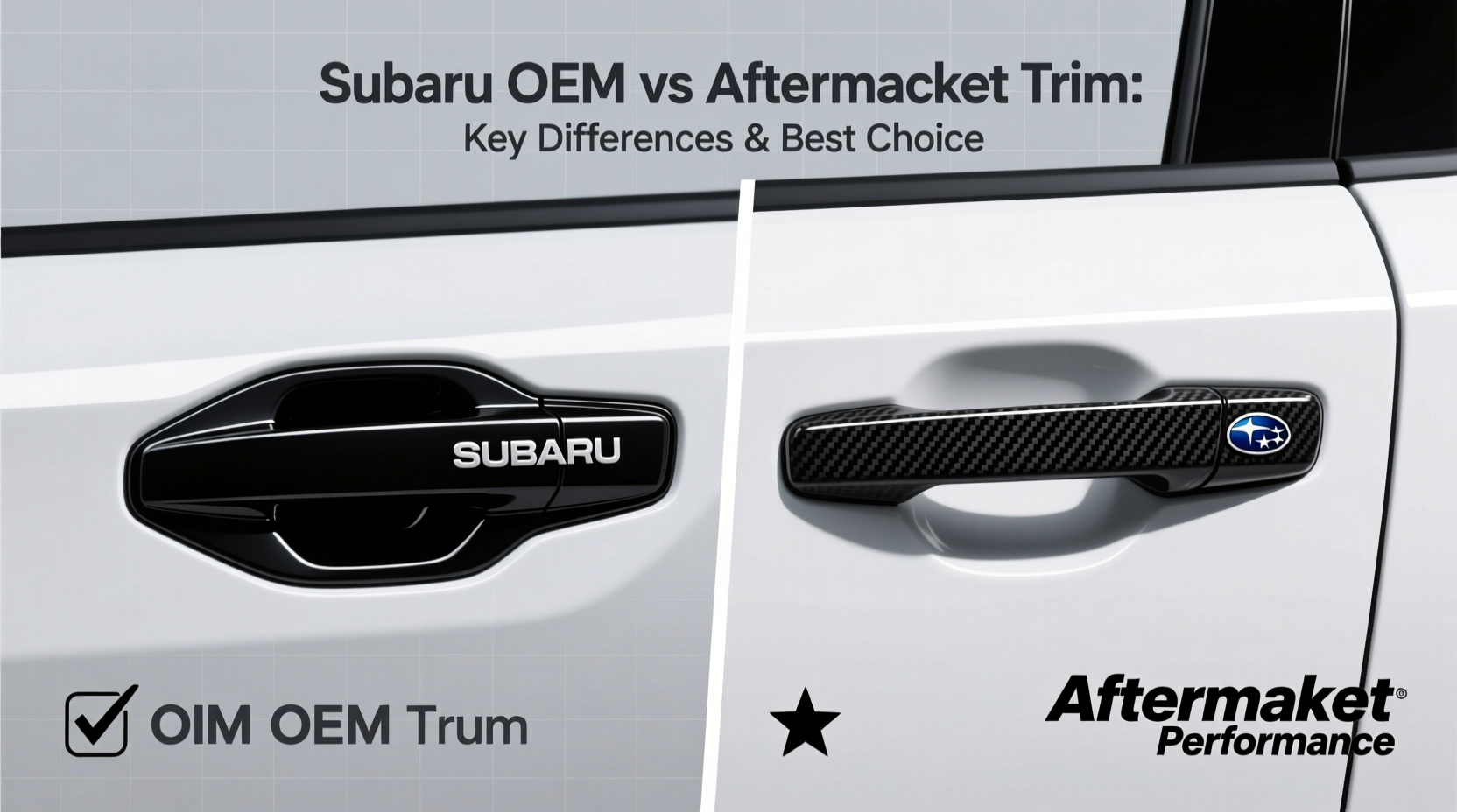 subaru oem vs aftermarket trim