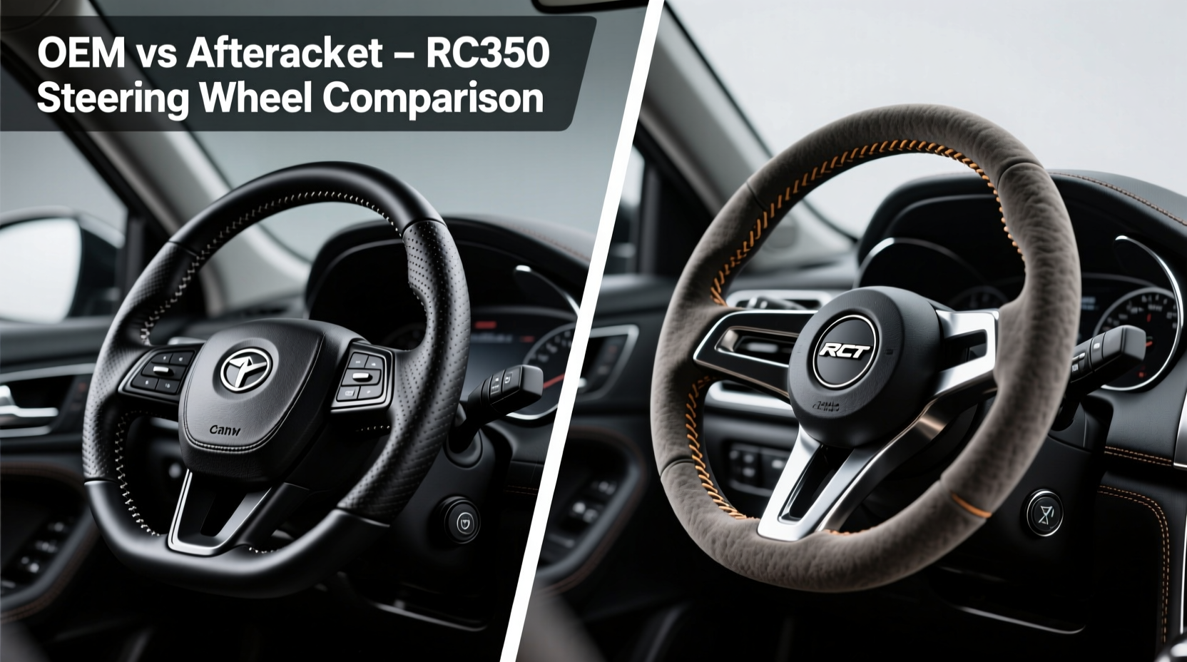 rc350 steering wheel swap comparison