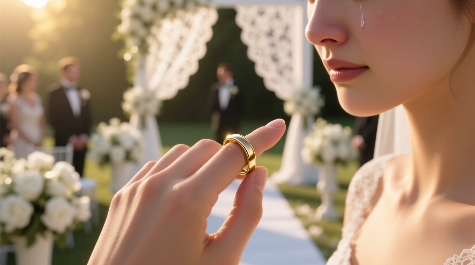 does wedding band go on first