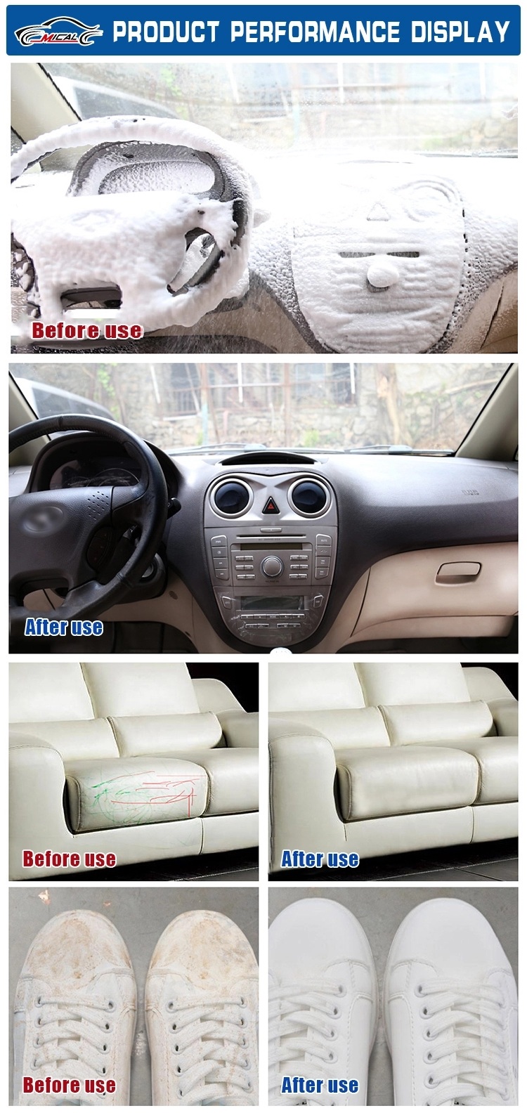 650ml F1 High Quality Multi-purpose Foam Cleaner Spray for Car Care All Purpose Car seat leather cleaner Foam Cleaner Spray