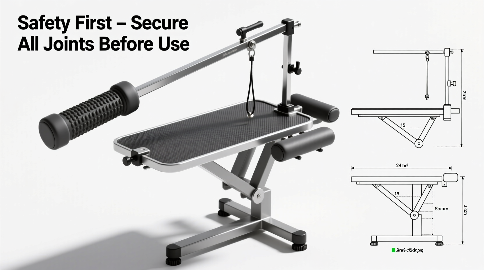 step by step guide to building a durable dog grooming table arm for safe and easy grooming