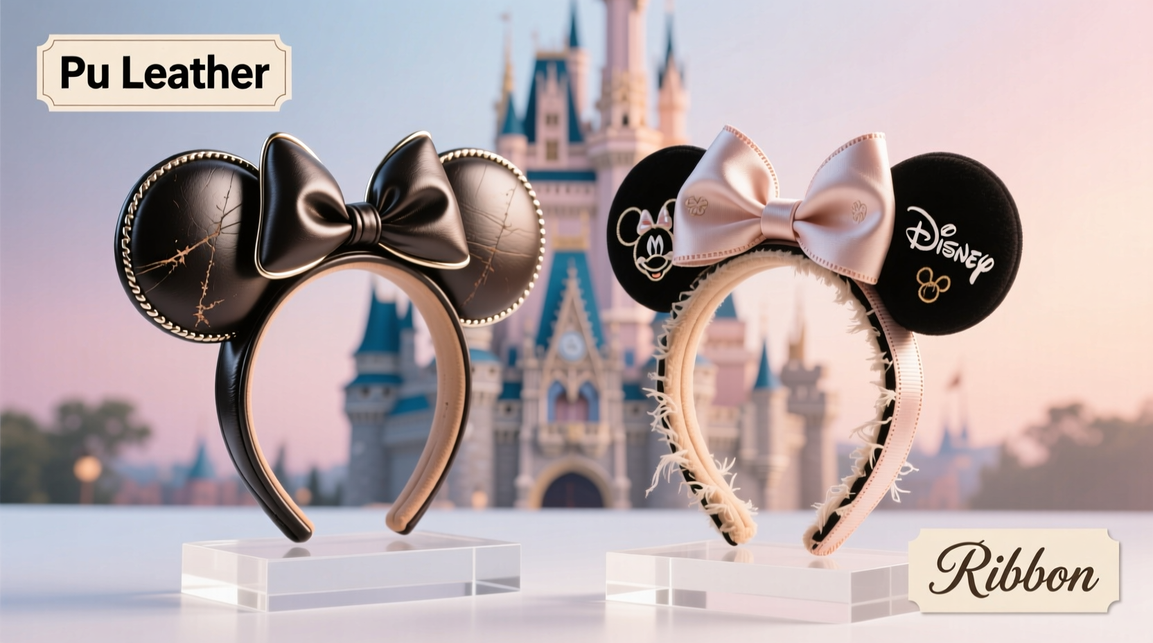 pu leather vs ribbon minnie ears which headband lasts longer at disney