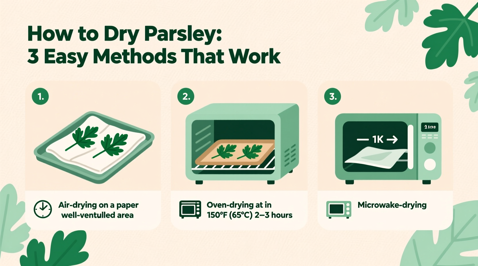 how do i dry parsley