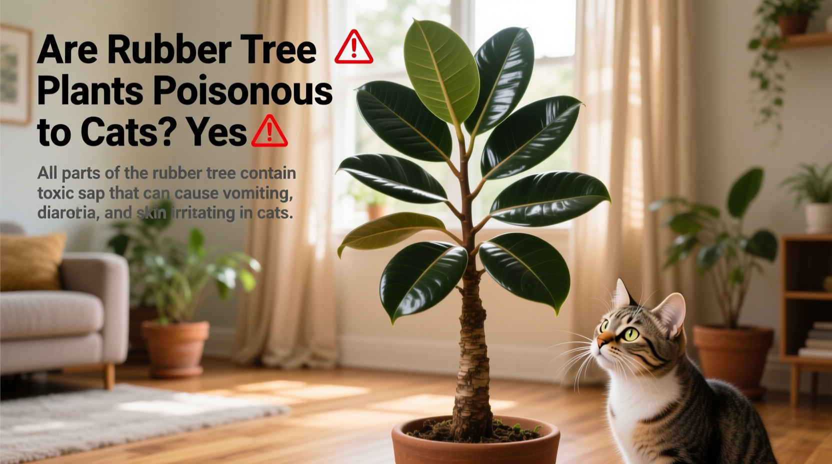 are rubber tree plants poisonous to cats