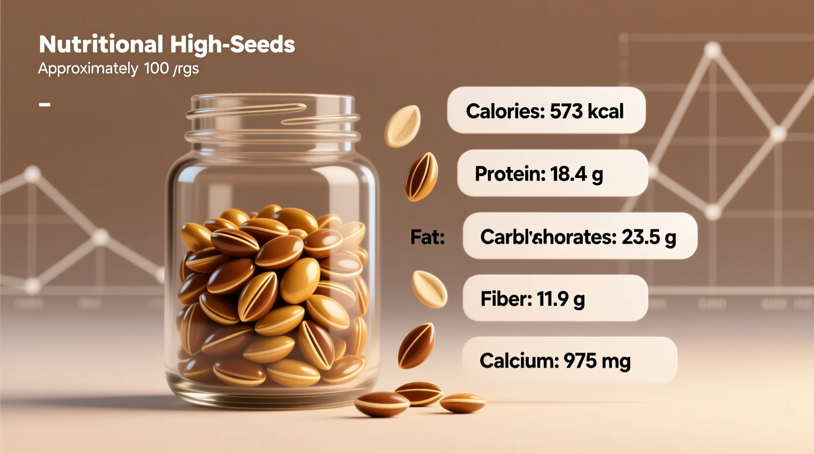 calories in sesame seeds