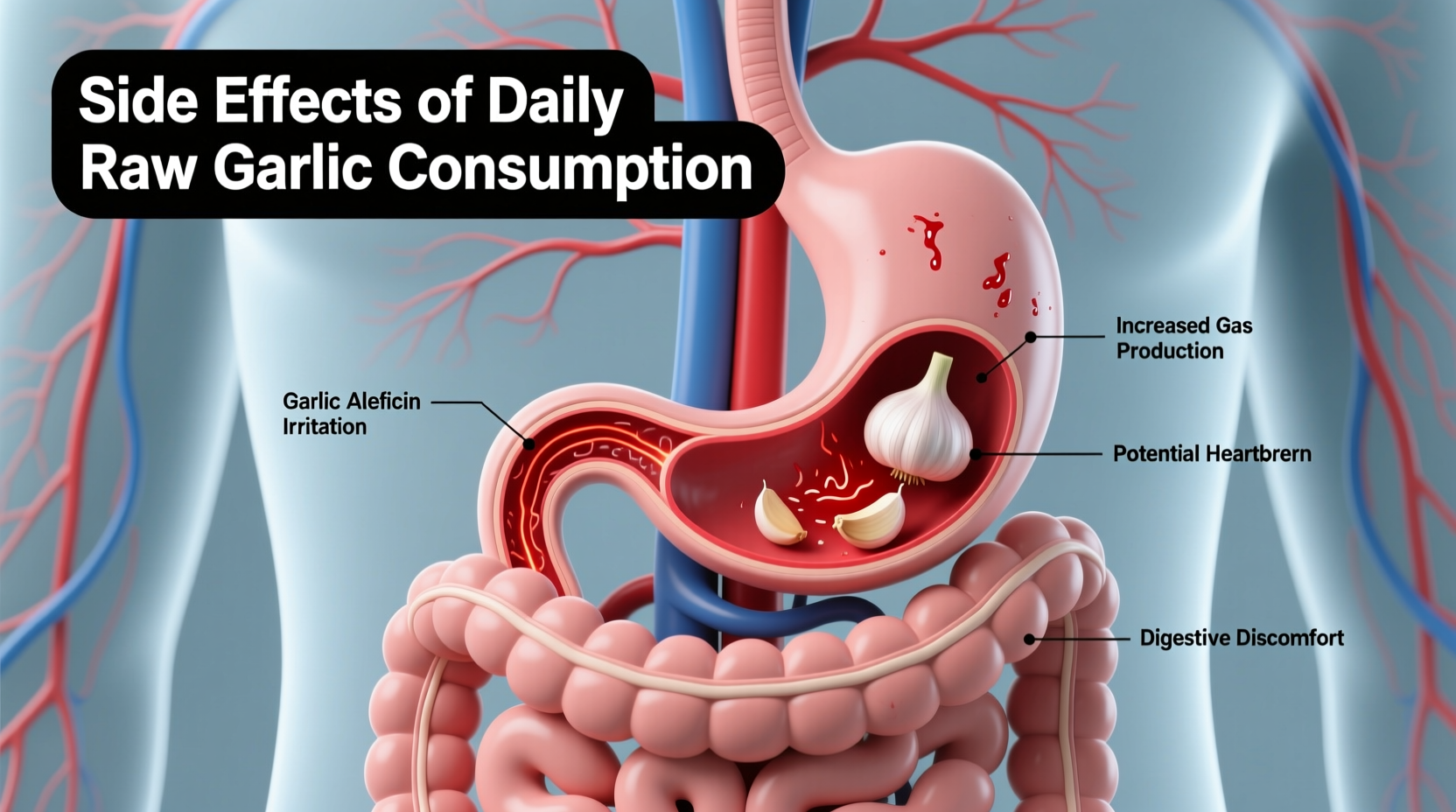 side effects of eating raw garlic daily