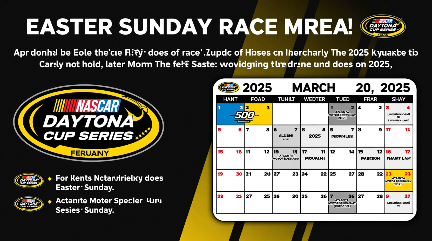 is there a nascar race on easter