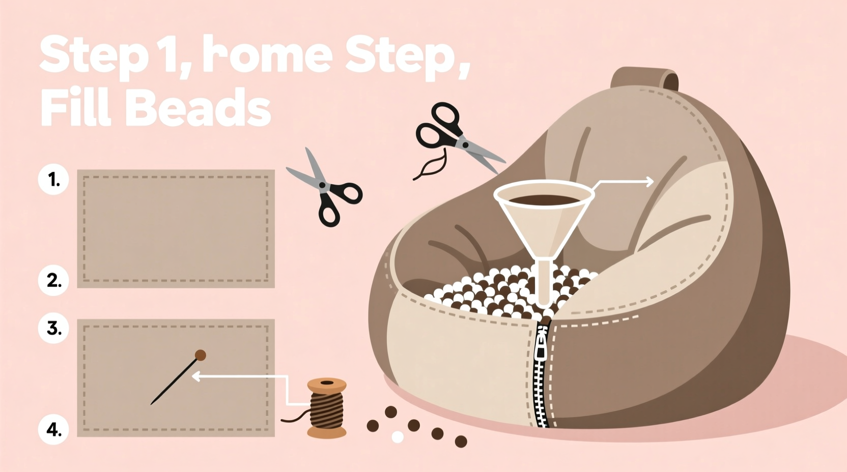 quick and simple guide how to make a comfortable bean bag chair at home