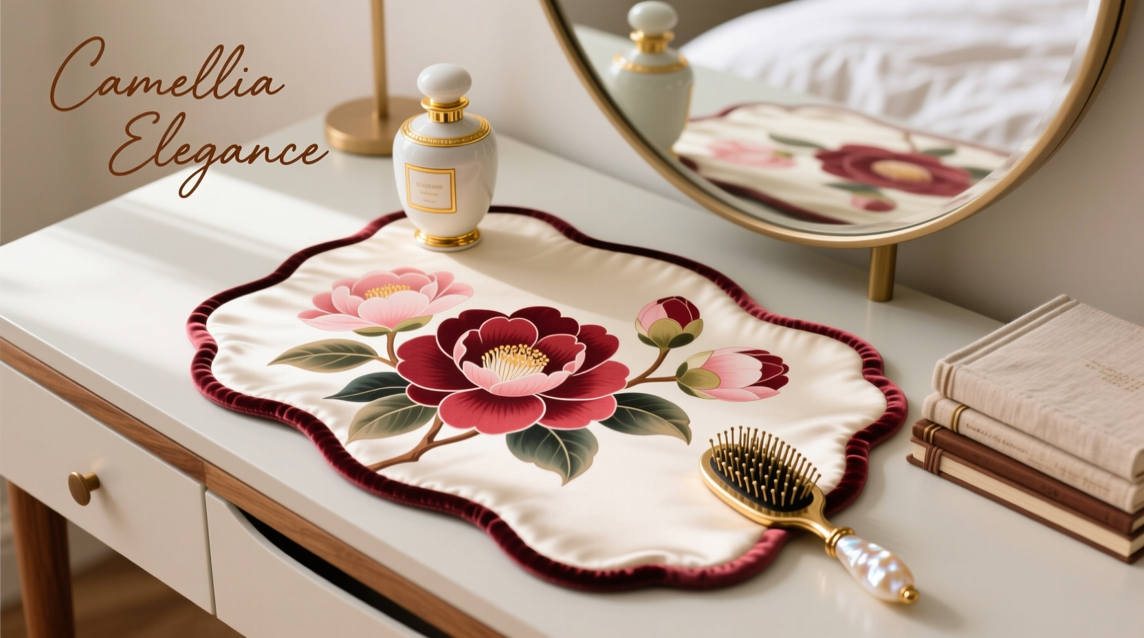 styling your dressing table with a camellia mat elegant accent ideas and tips
