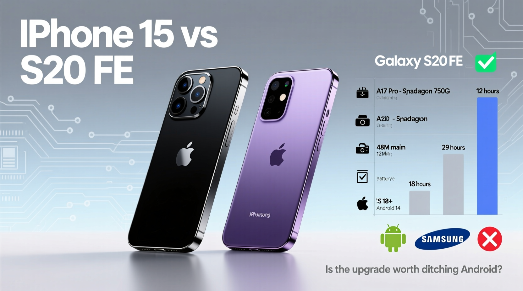 iphone 15 vs galaxy s20 fe is the upgrade worth ditching android