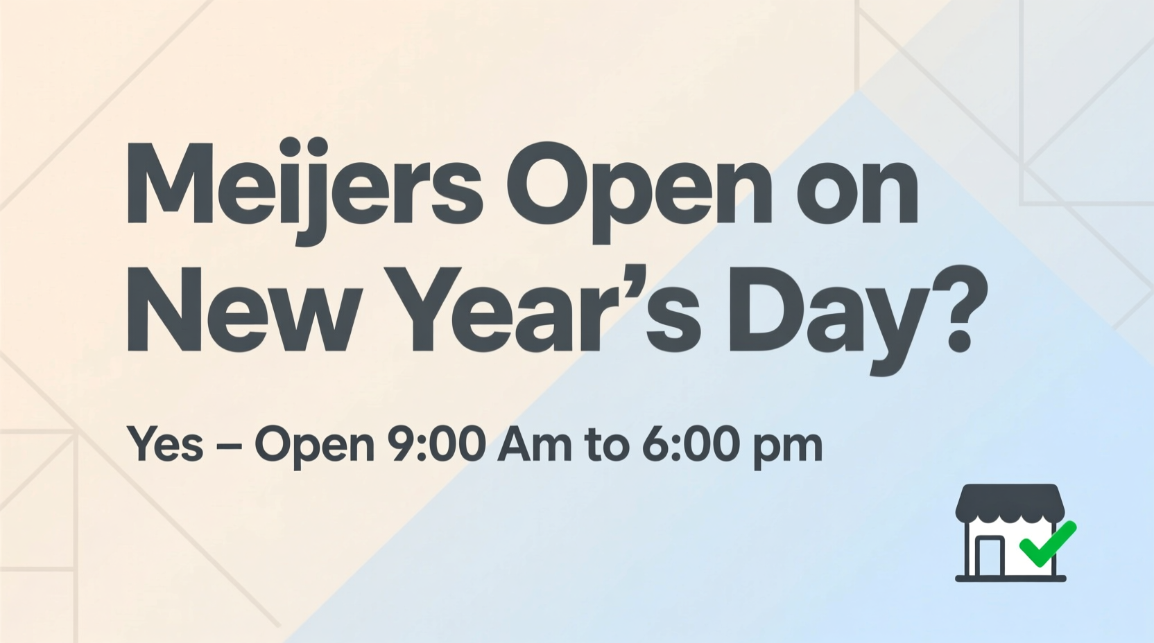 is meijers open on new years day