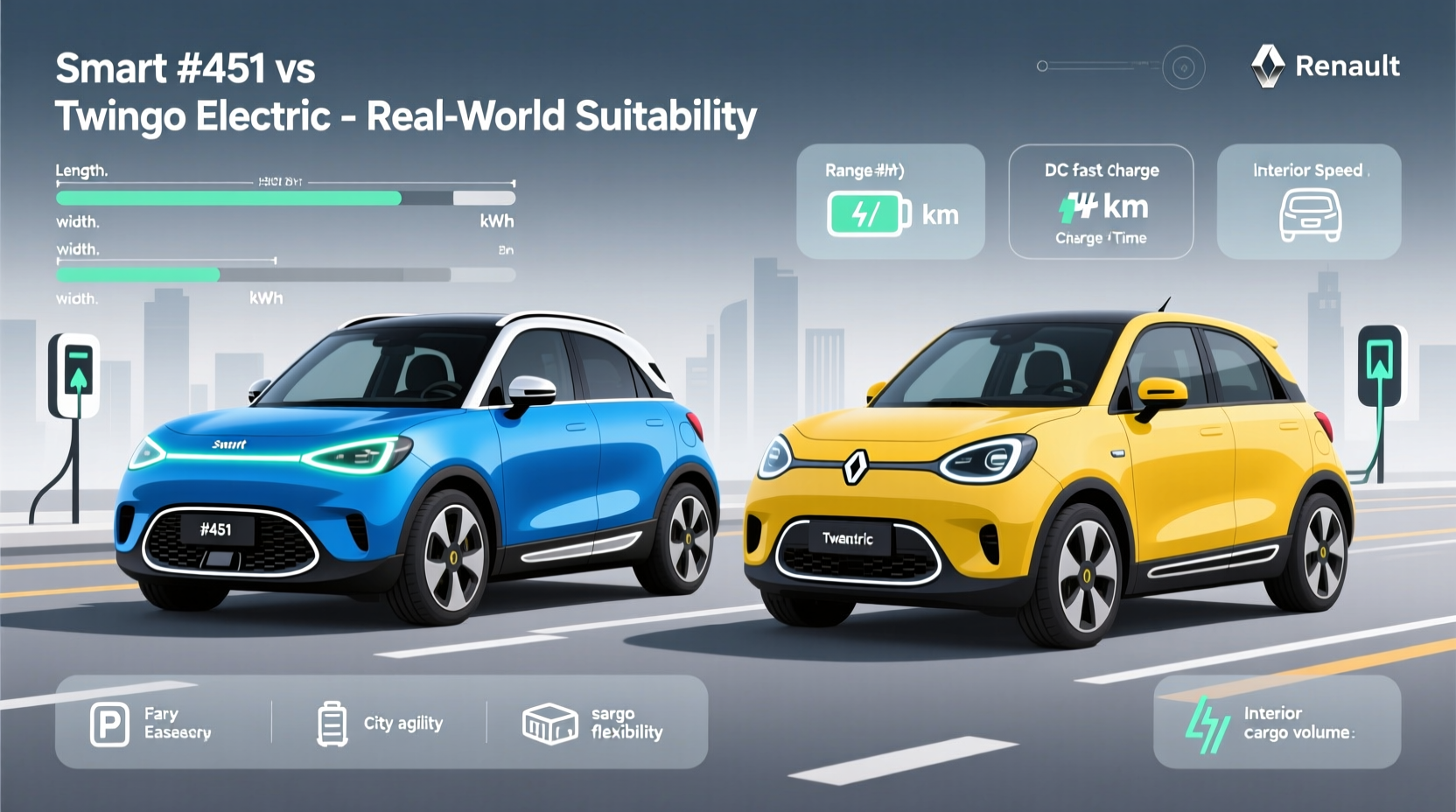 smart 451 vs twingo electric