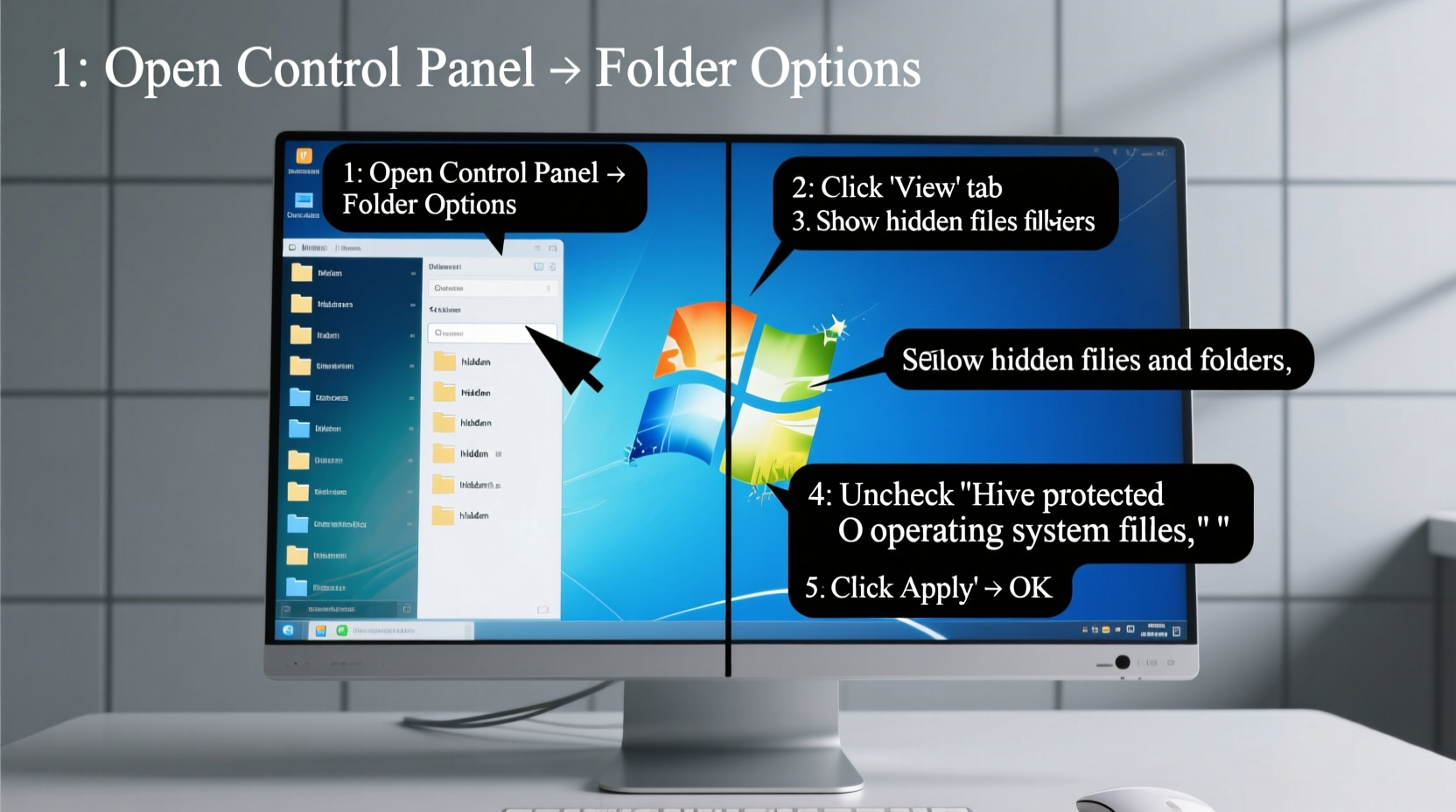 step by step guide to revealing hidden files in windows 7 for easy access