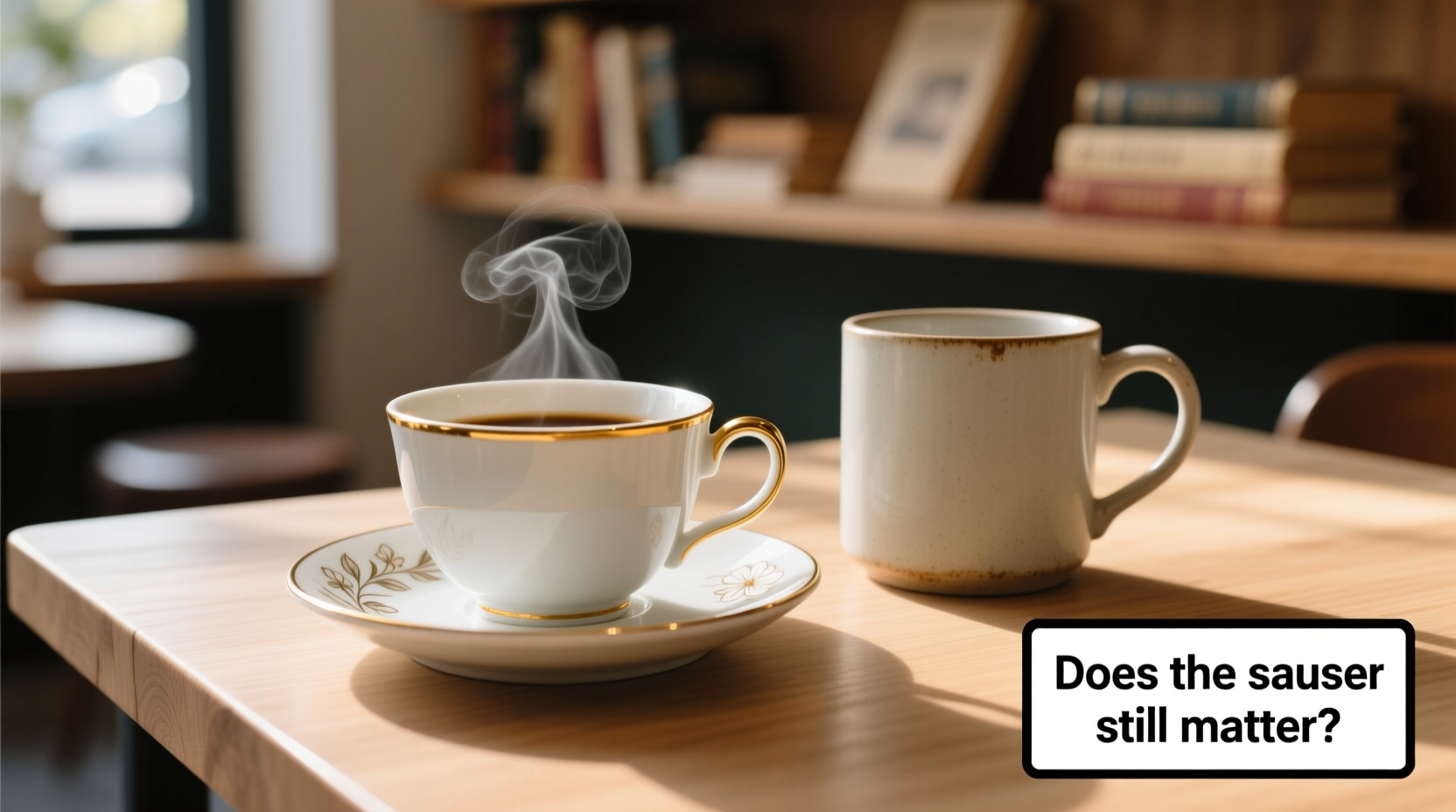 coffee cup and saucer set vs mug does the saucer even matter anymore