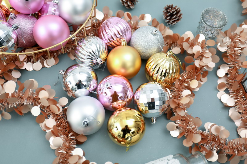 new colour Christmas plastic ball set for Xmas tree decoration Bola de navidad
