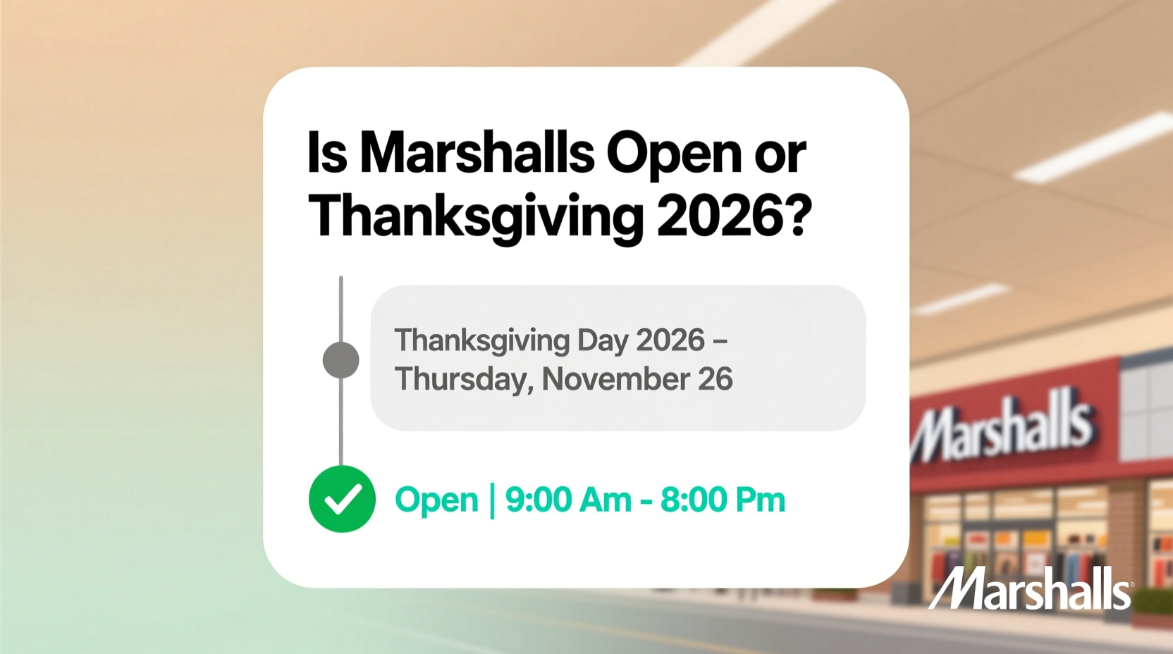 is marshalls open on thanksgiving 2026