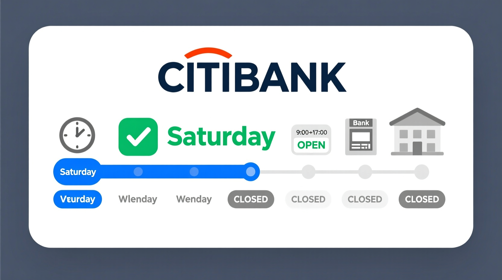 is citibank open on saturdays