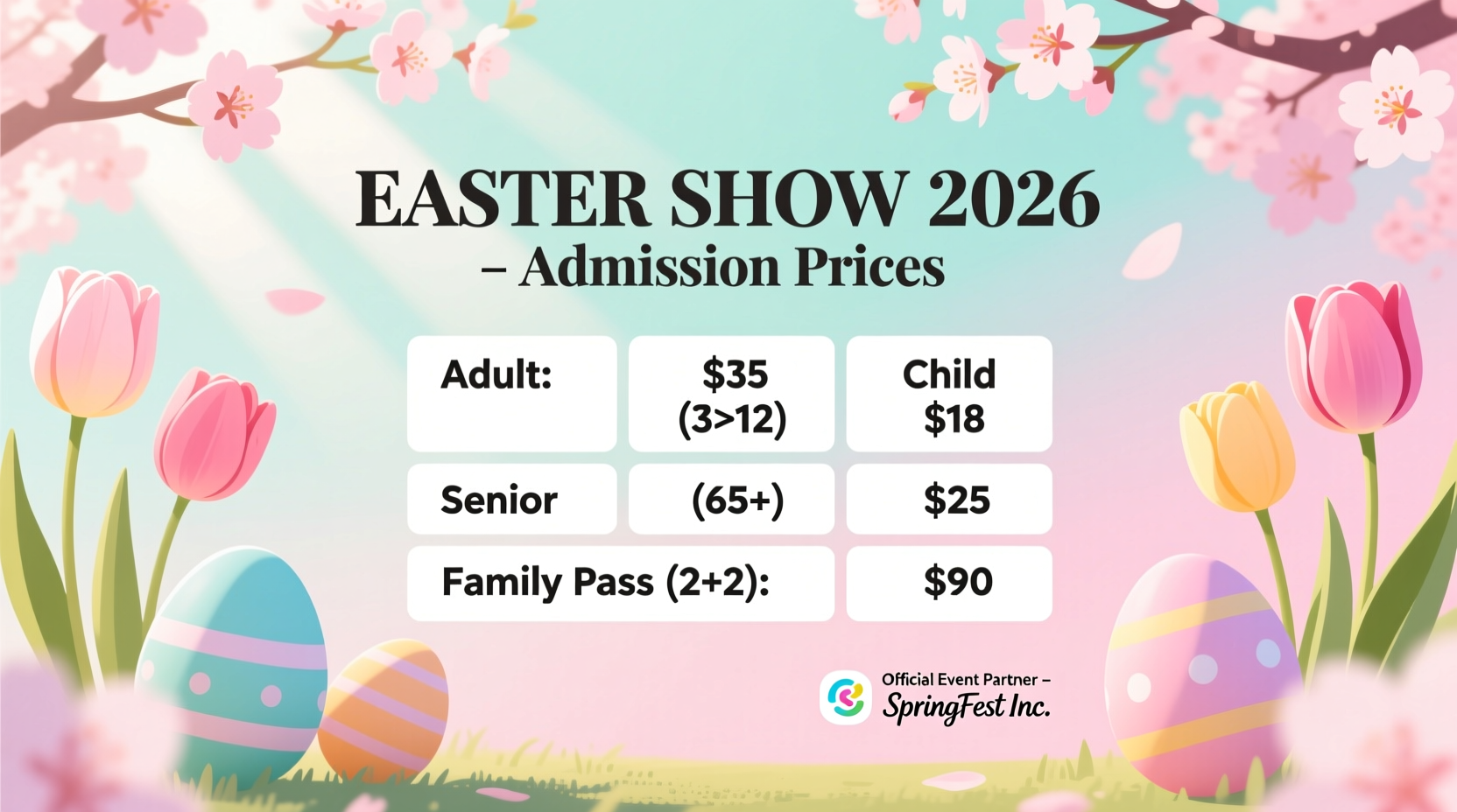 how much is the easter show