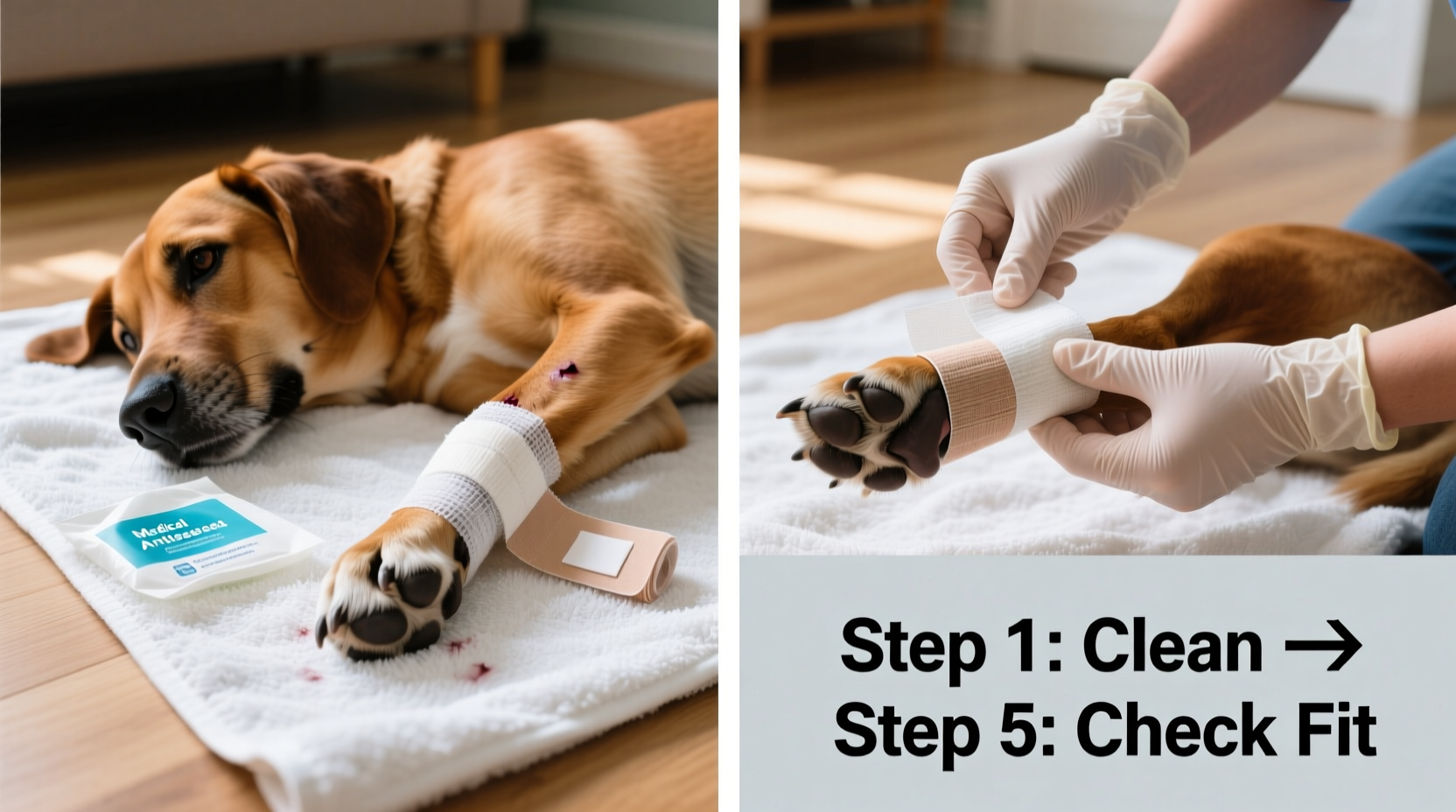 step by step guide to safely bandage your dogs paw at home