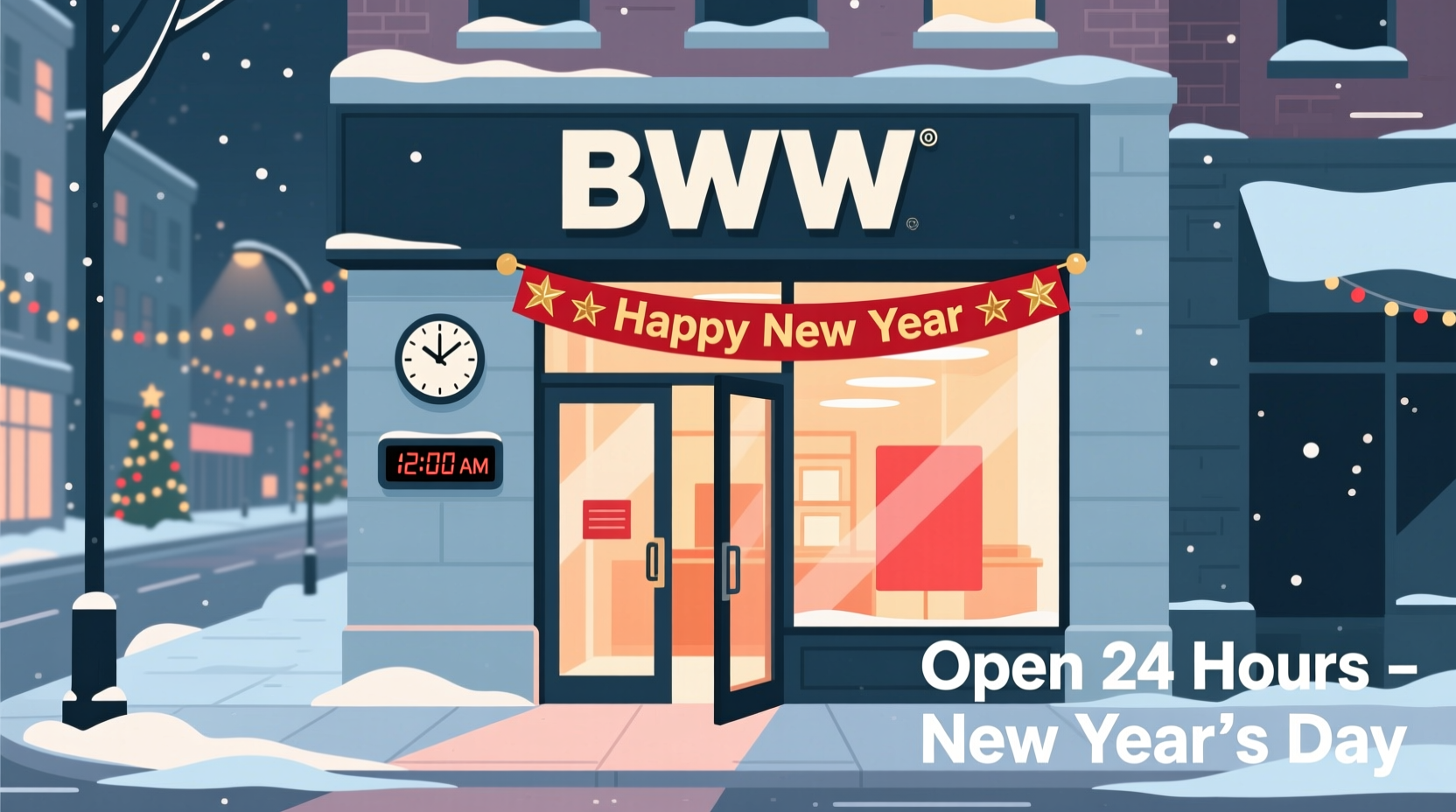 is bww open on new years day