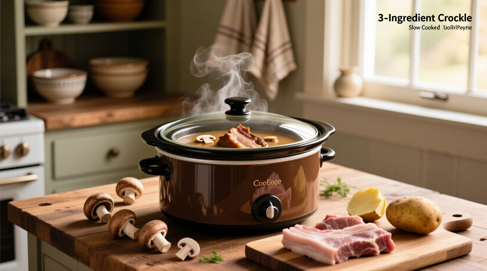 3 ingredient crock pot pork chops with mushroom soup