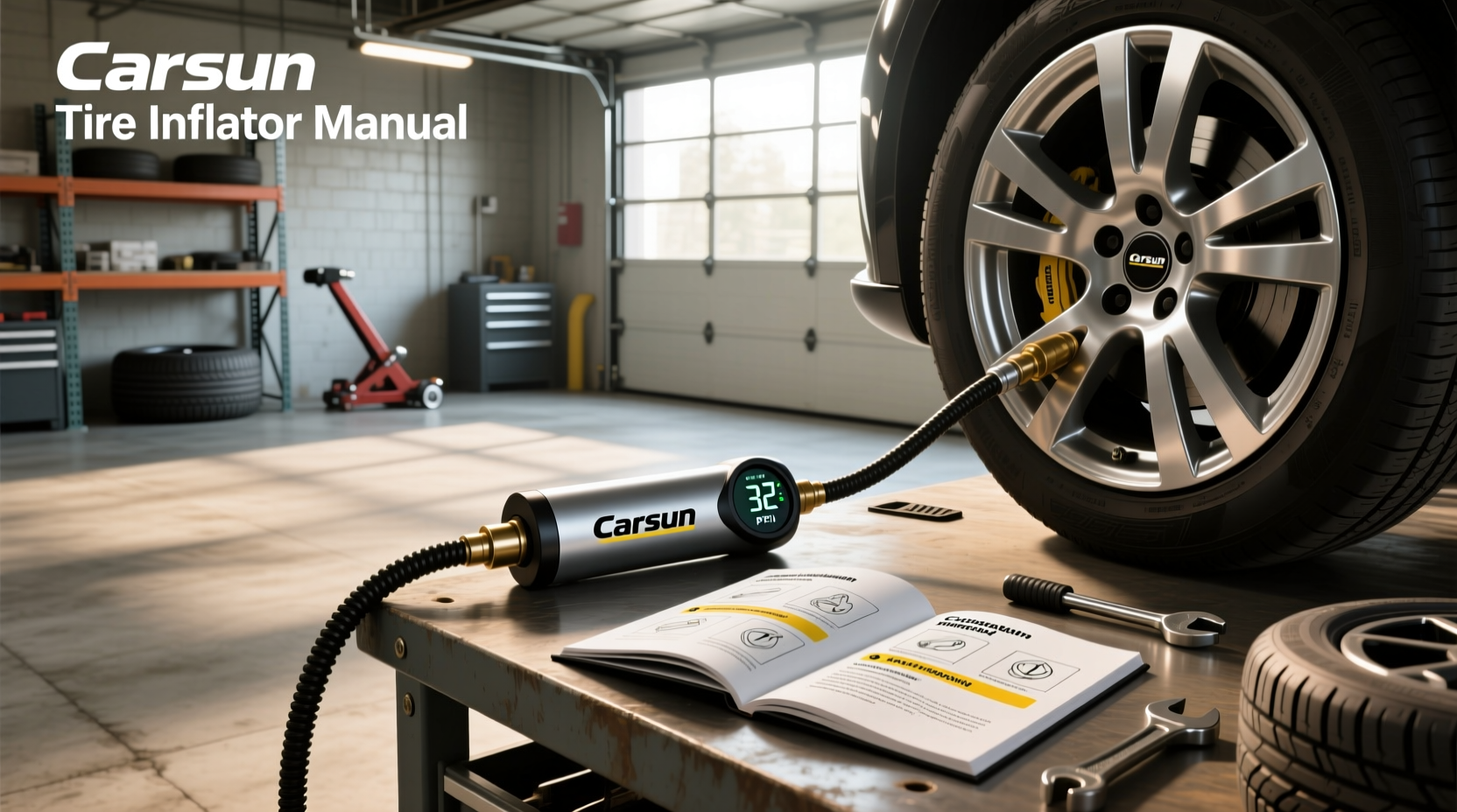 How to Use Carsun Tire Inflator with Manual Instructions