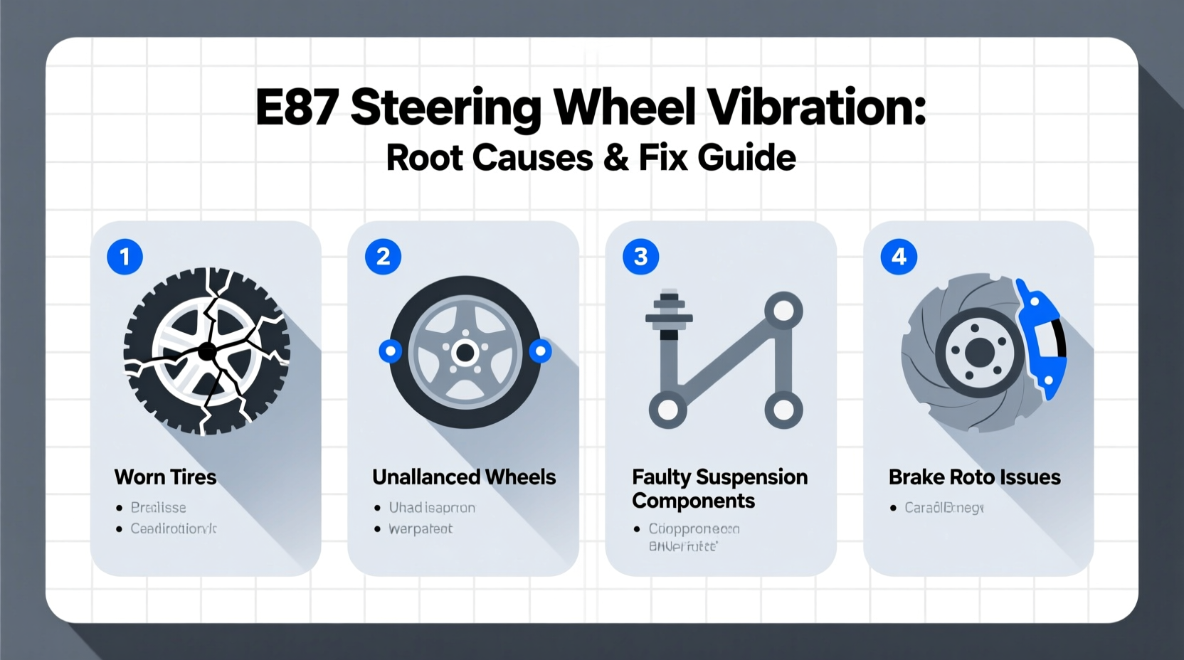 e87 steering wheel vibration