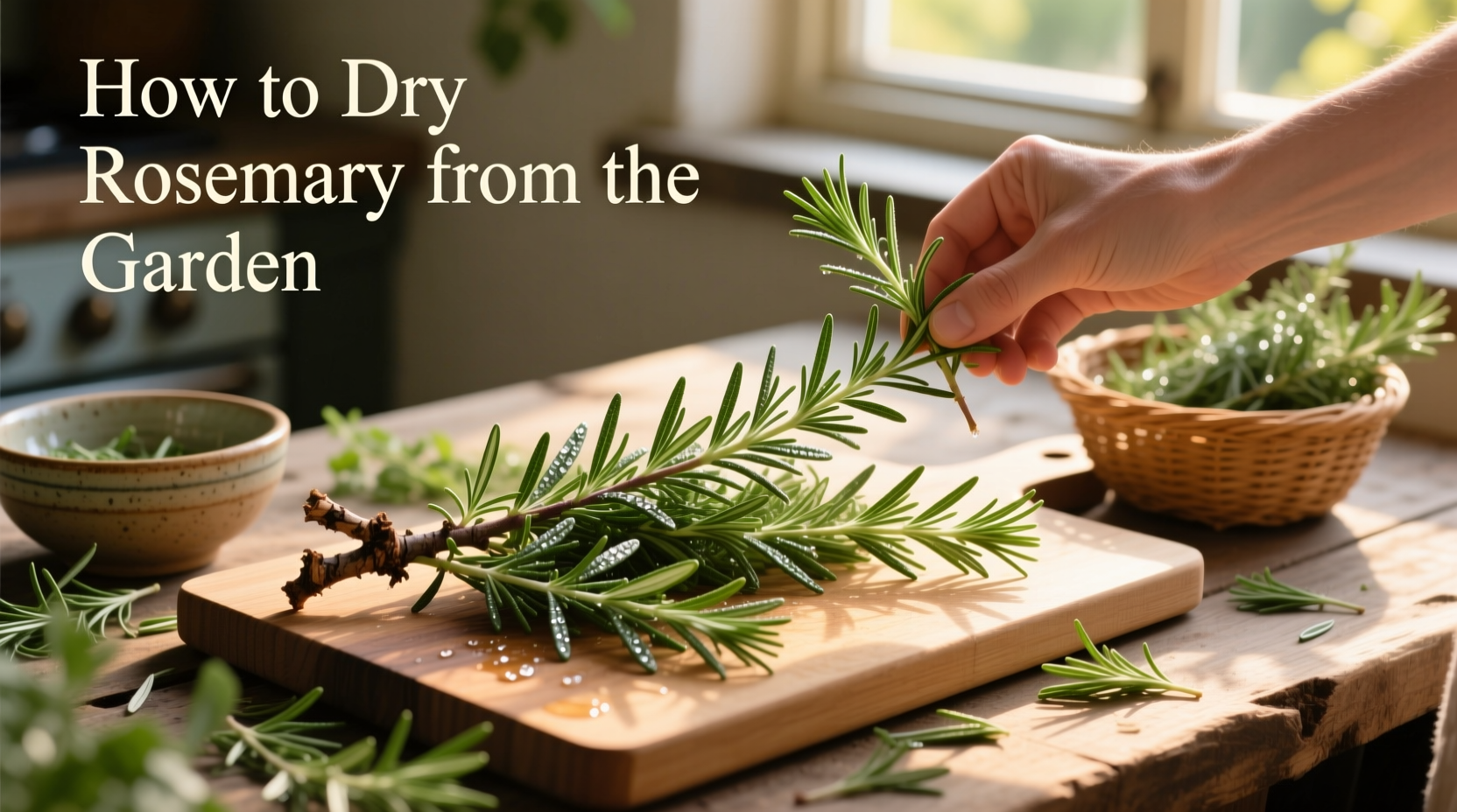 how to dry rosemary from the garden