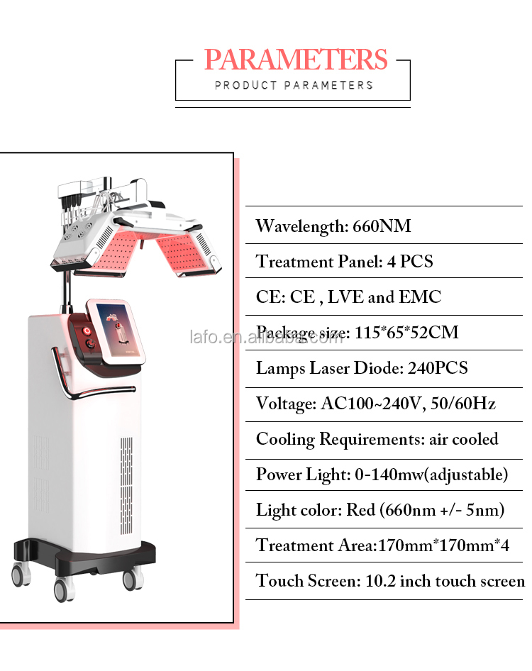 Effective 650nm diode laser hair regrowth treatment machine / anti-hair loss beauty machine LF-361