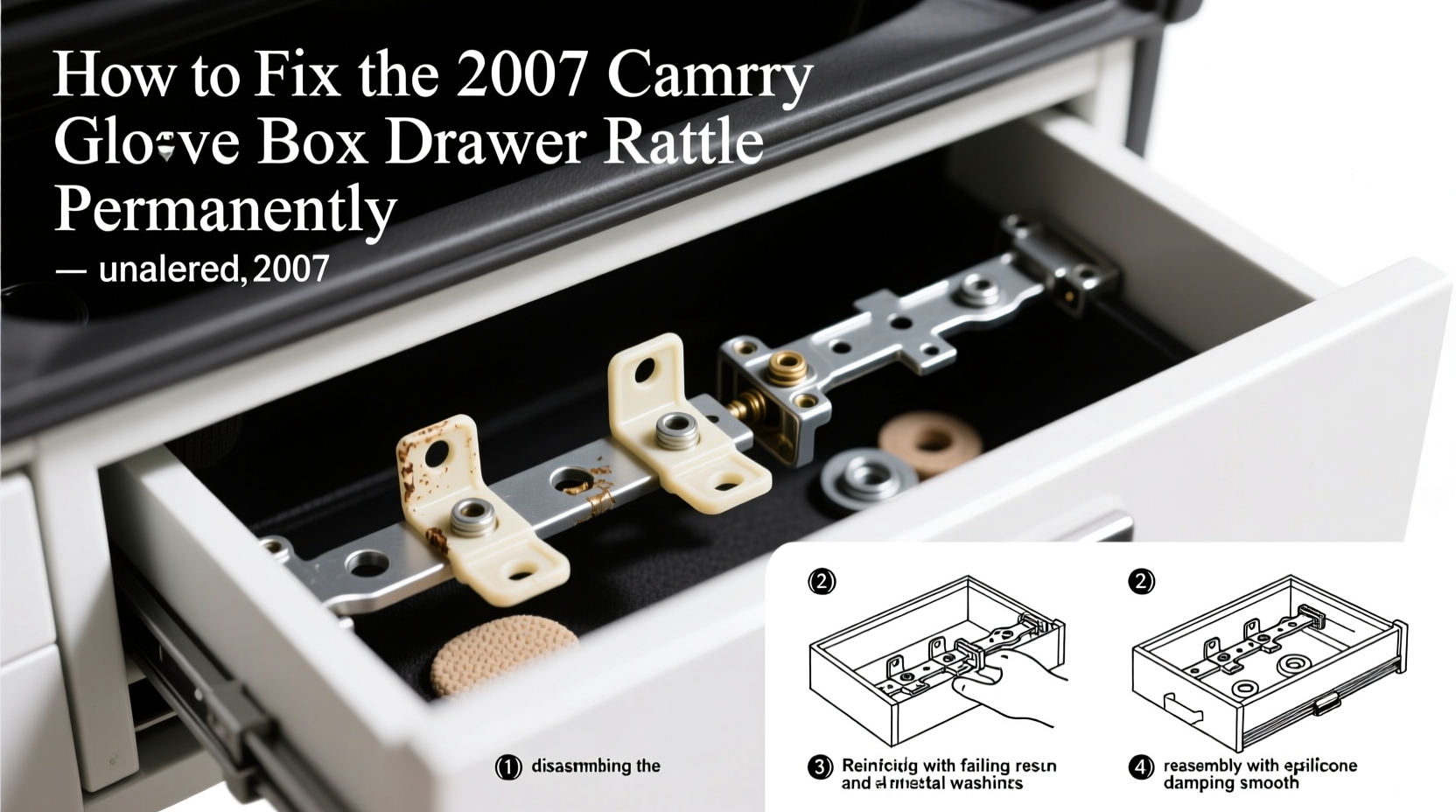 2007 camry drawer rattle fix