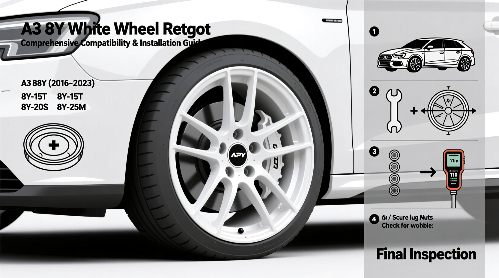 a3 8y white wheel retrofit