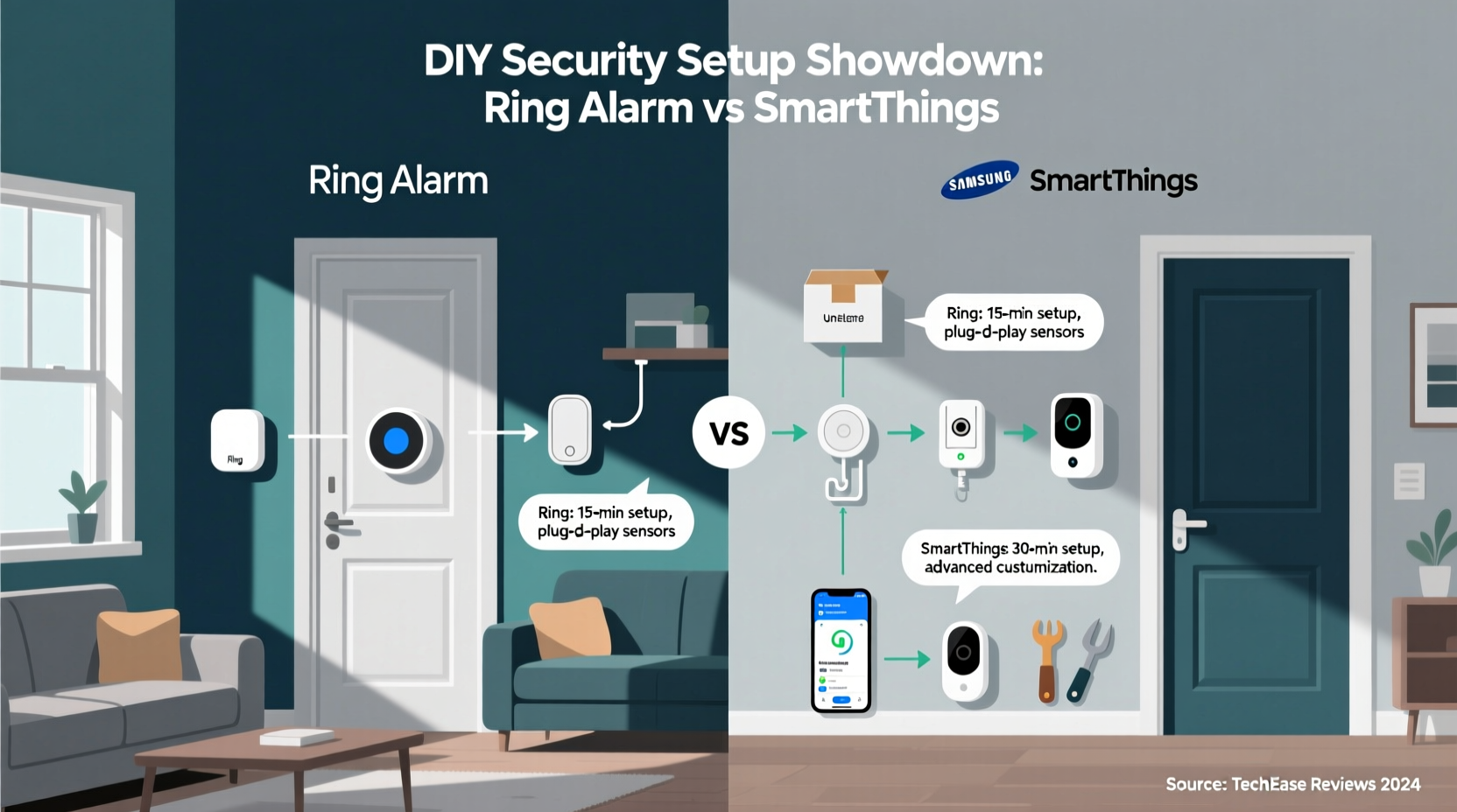 ring alarm vs smartthings which diy security system is actually easier to set up