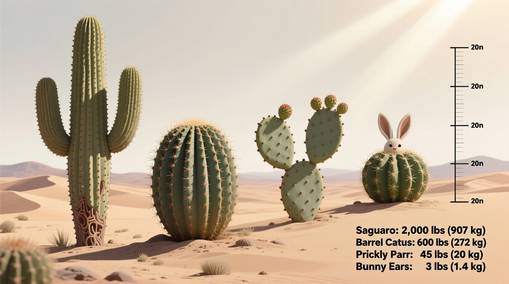 how much does a cactus weigh