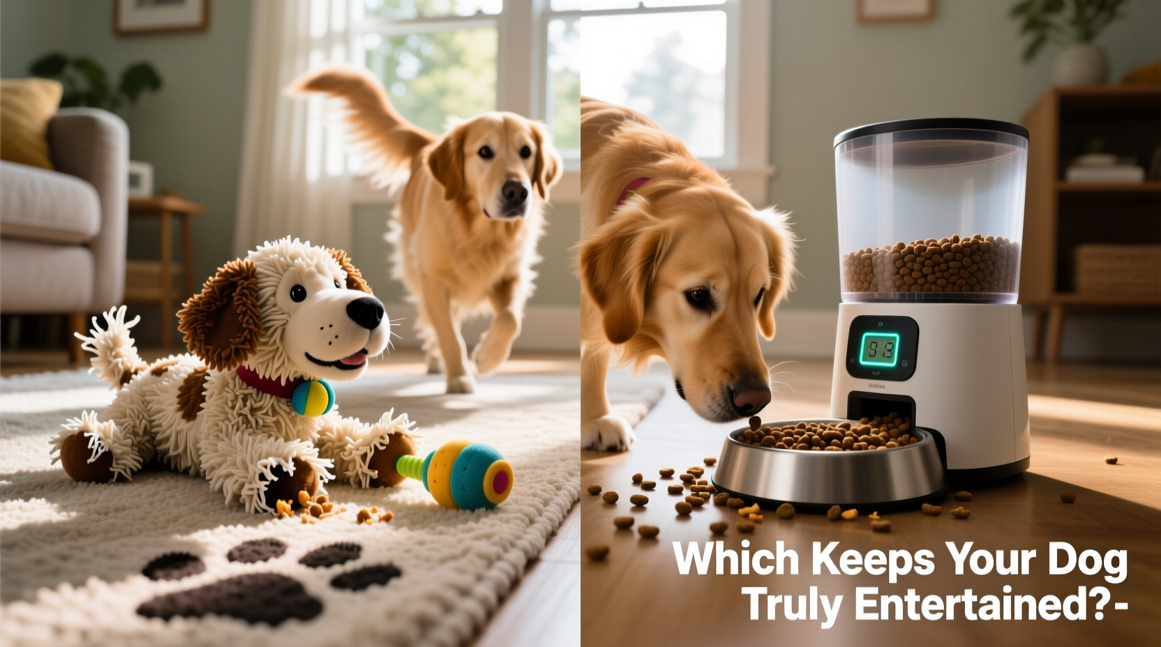 interactive dog toy vs automatic feeder which one keeps your dog really entertained