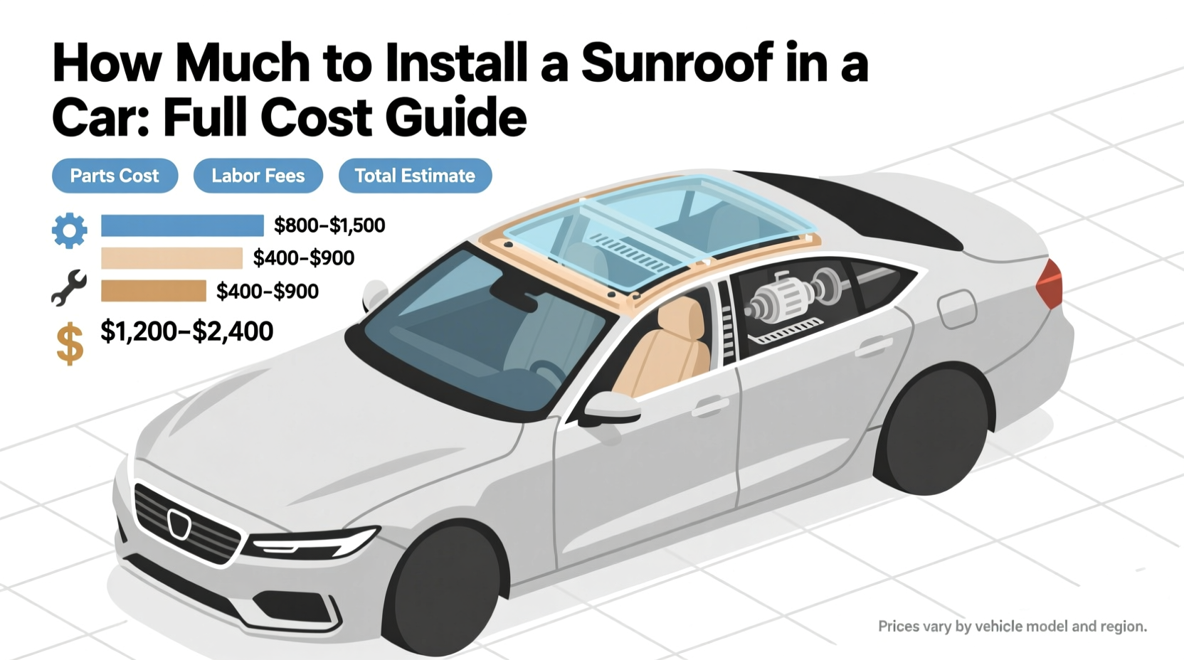 how much to install a sunroof in car