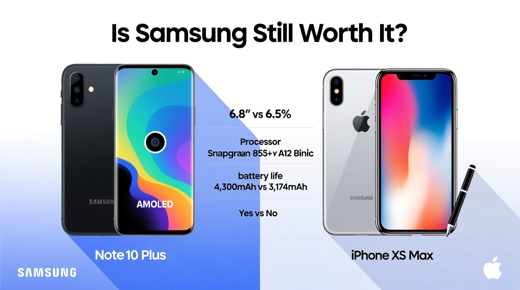 note 10 plus vs iphone xs max is the samsung still worth it